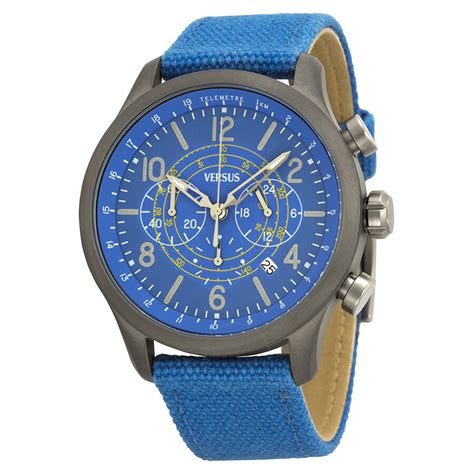 versus versace blue soho watch|Versace chronograph watch.